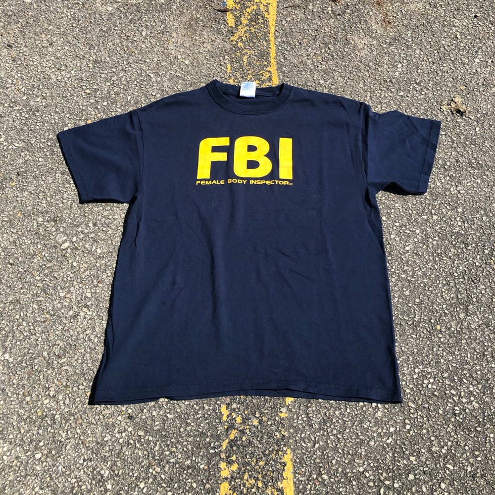 Vintage 90s Y2K FBI Comedy Style T Shirt